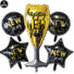 Happy new year balloons 5pc champaign star circle