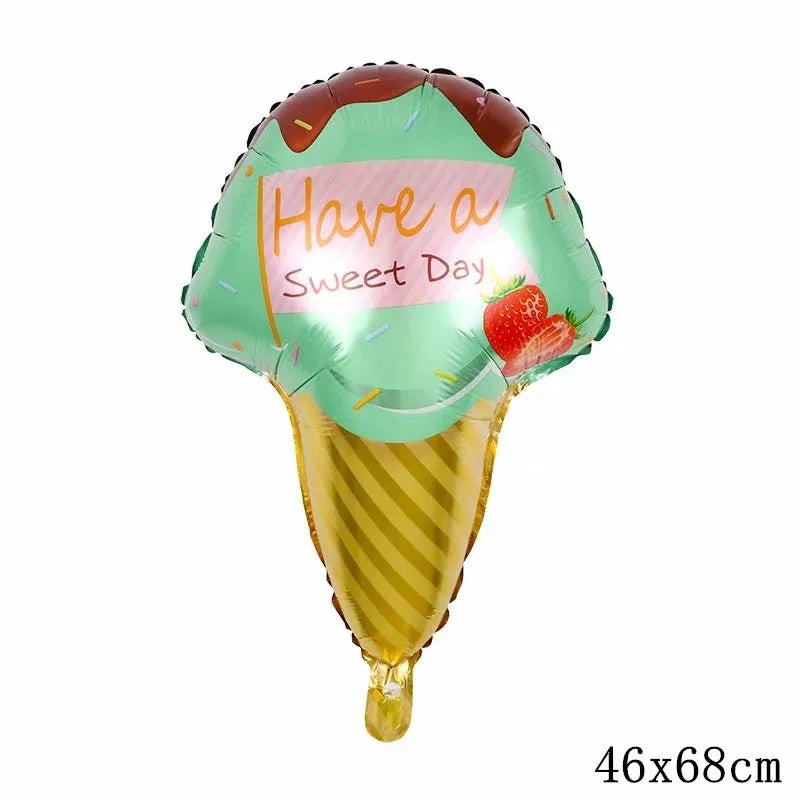 Have a sweet day blue icecream foil balloon
