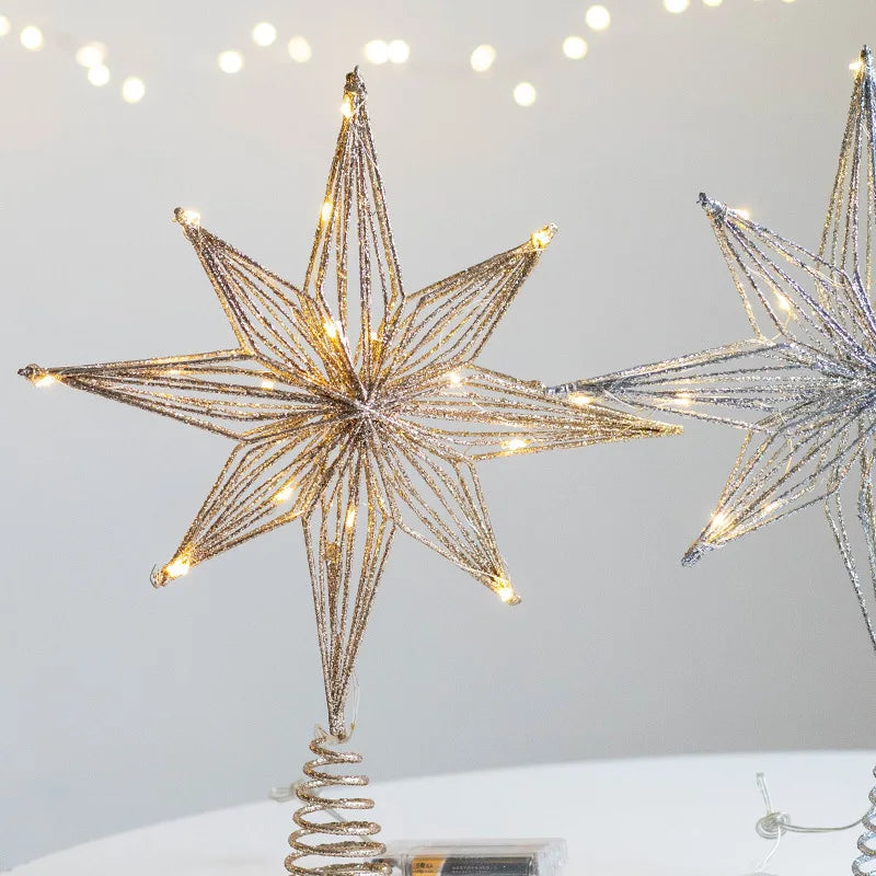 Hollow LED light Christmas Star stopper design 1 gold
