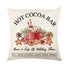 Hot cocoa bar Christmas cushion cover pillow case