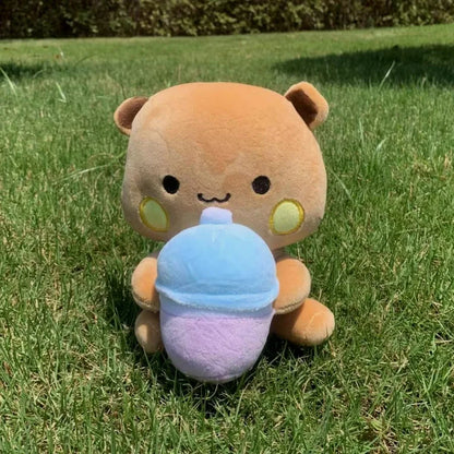 Kawaii Bear Plush toy with milkshake 