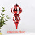 Large Candy cane pendant ornament 10x25cm shiny