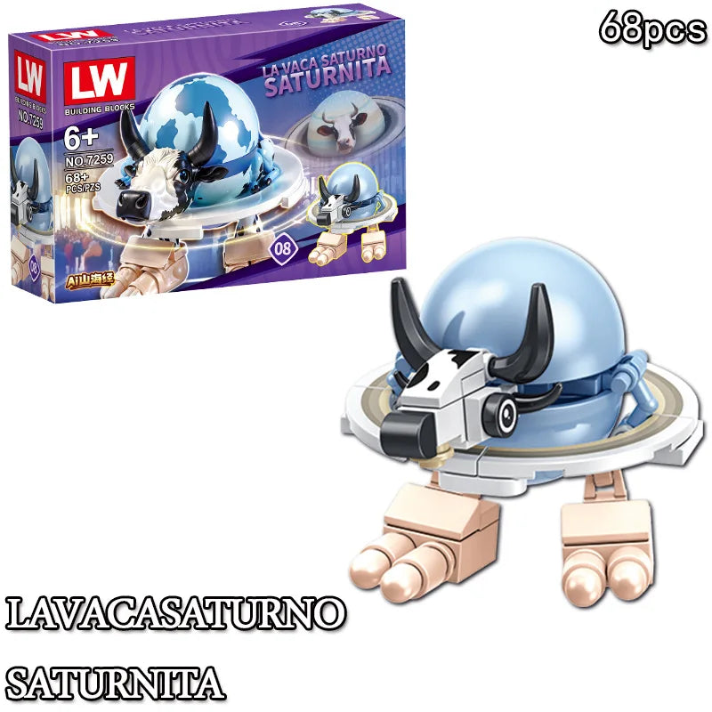Lavacasaturno Italian Brainrot Building Block Figure