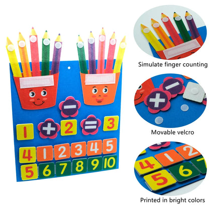 Maths addition and subtraction learning felt board