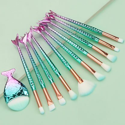 Mermaid Makeup Brushes Christmas Gift For Her

