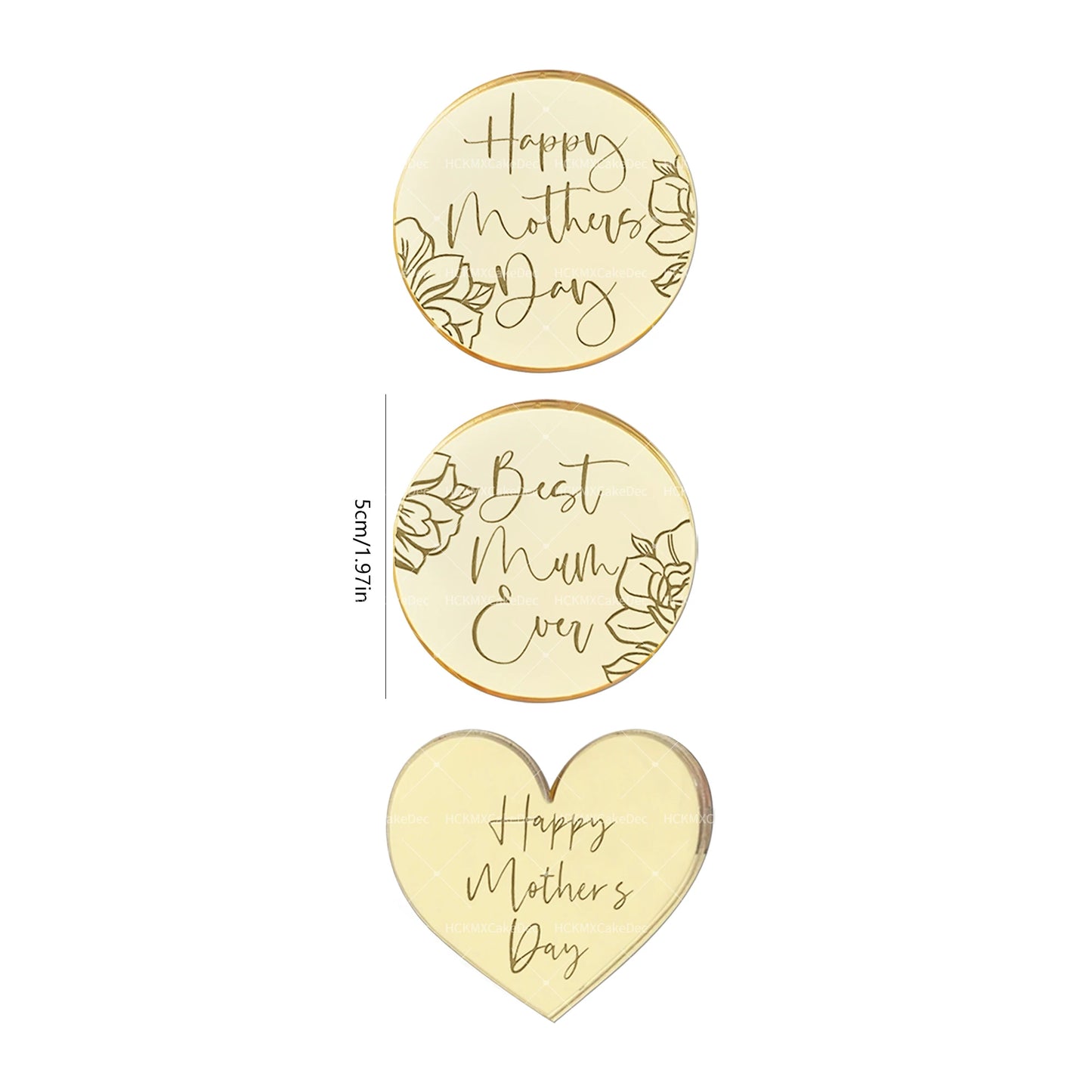 Mothersday Acrylic upcake Toppers