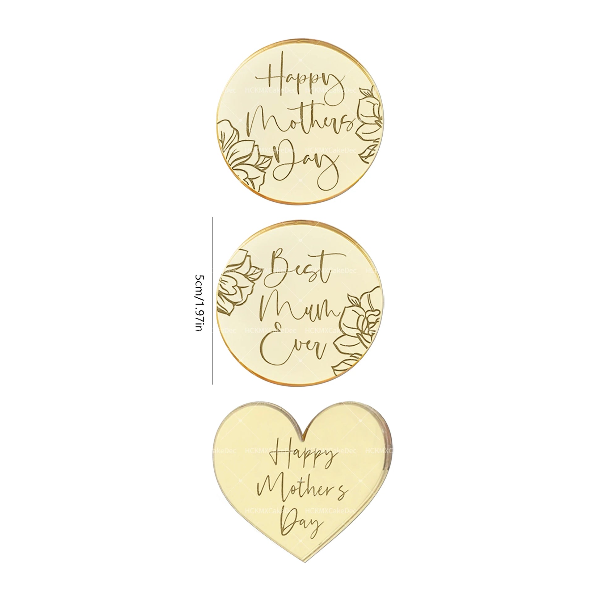 Mothersday Acrylic upcake Toppers