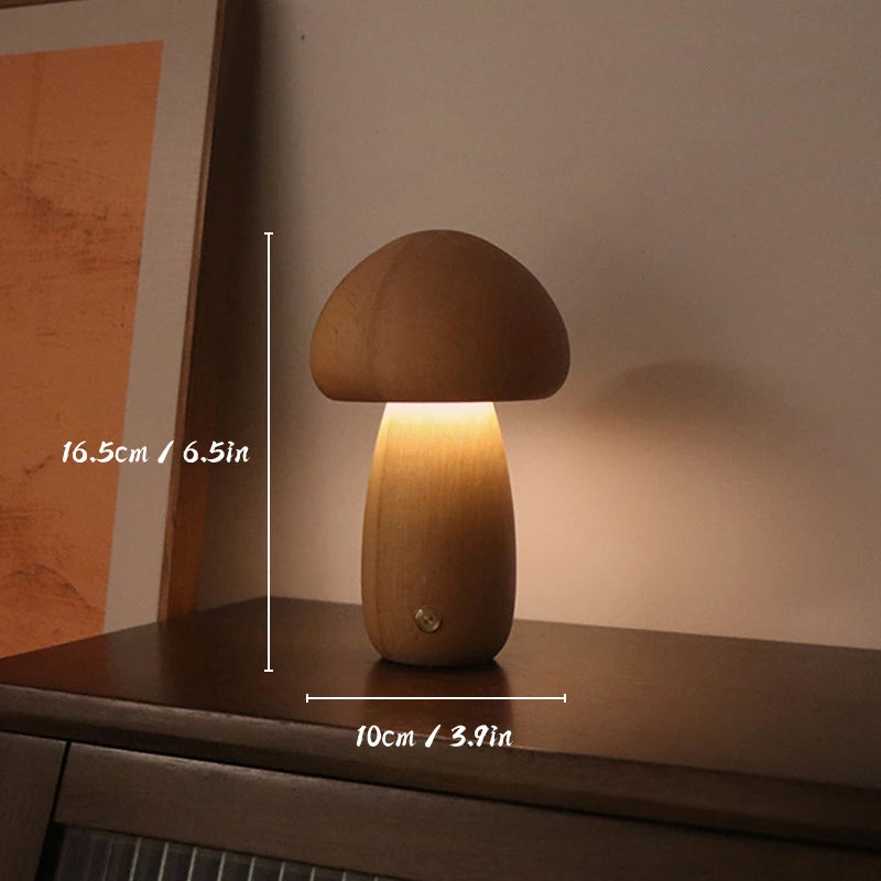 Mushroom Adjustable Dimmable Night Light Gift For Christmas Dimensions 16.5cm