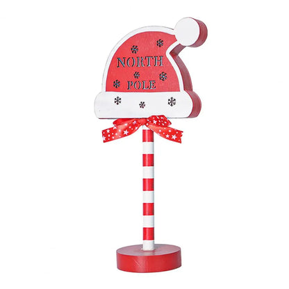 North Pole Christmas Hat Light Stand