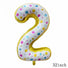 Number 3 foil ballon with sweets and sprinkles