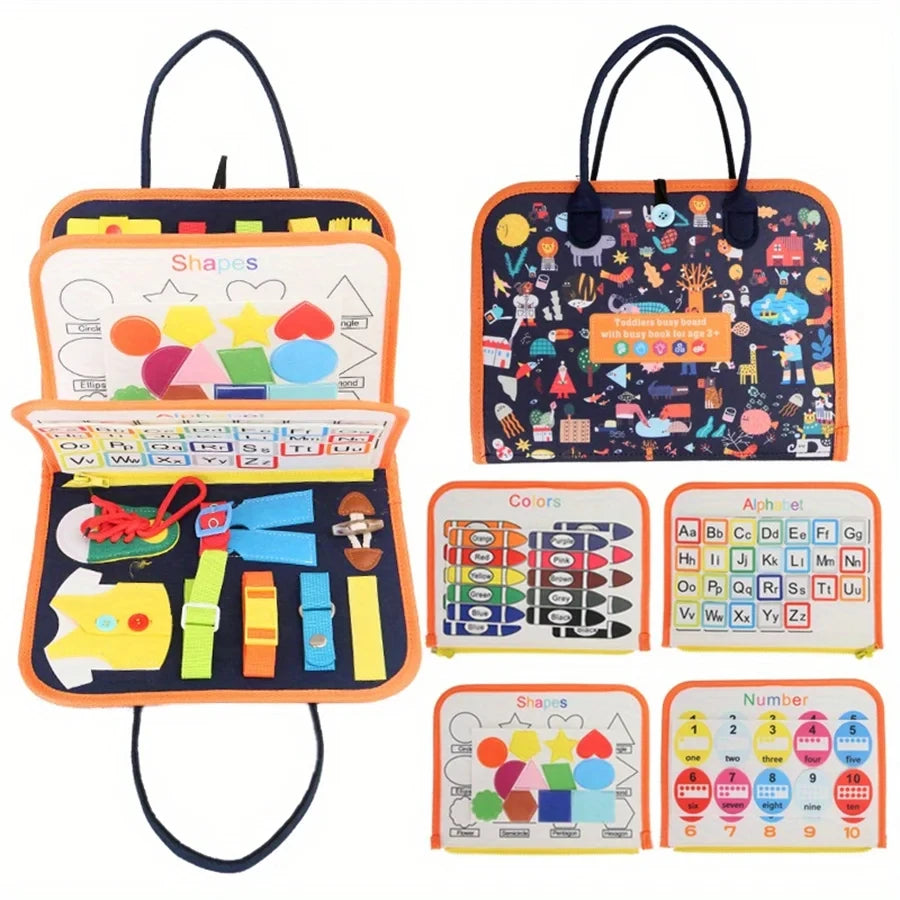 Orange Busy Book sensory Toy