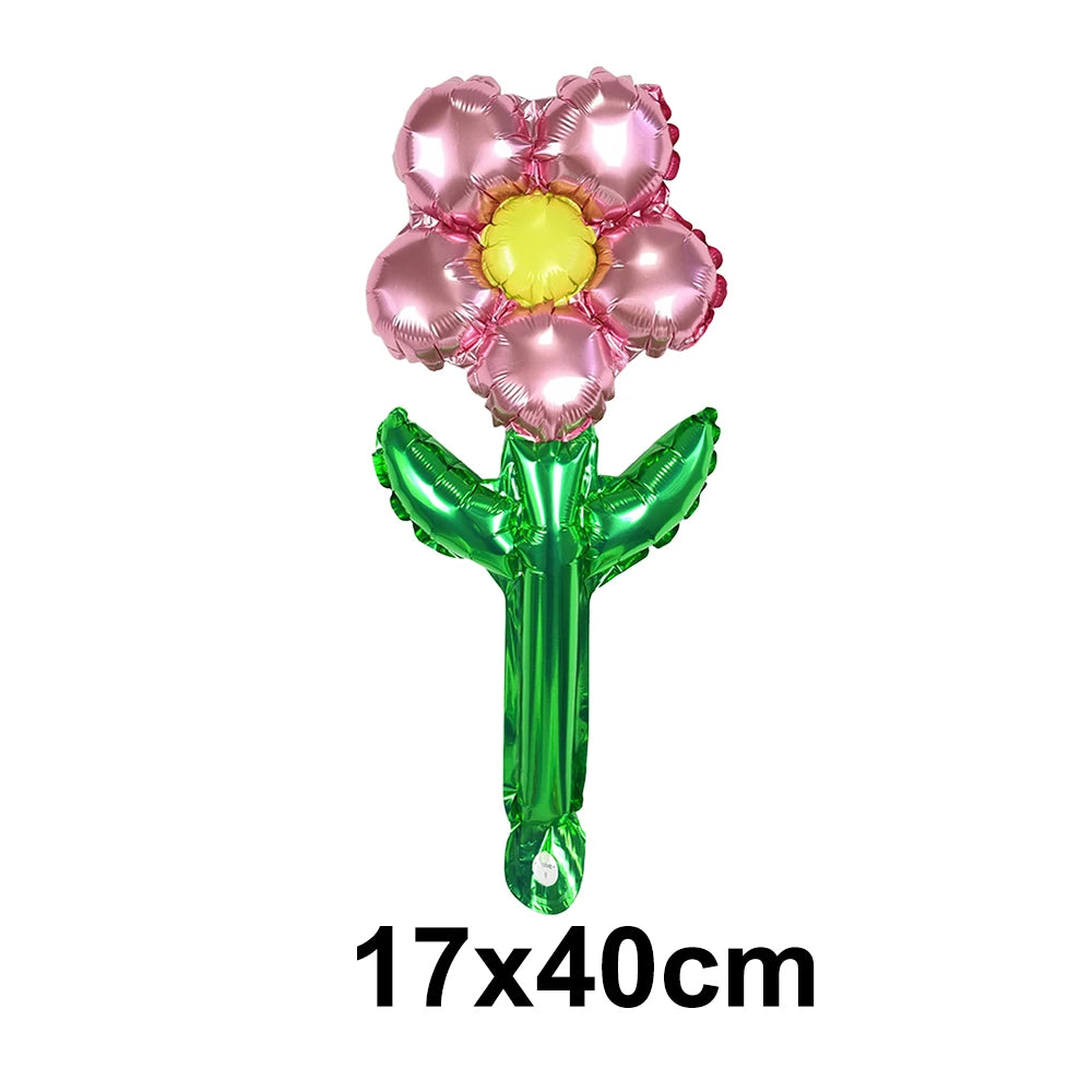 Pale pink and yellow Flower Balloons