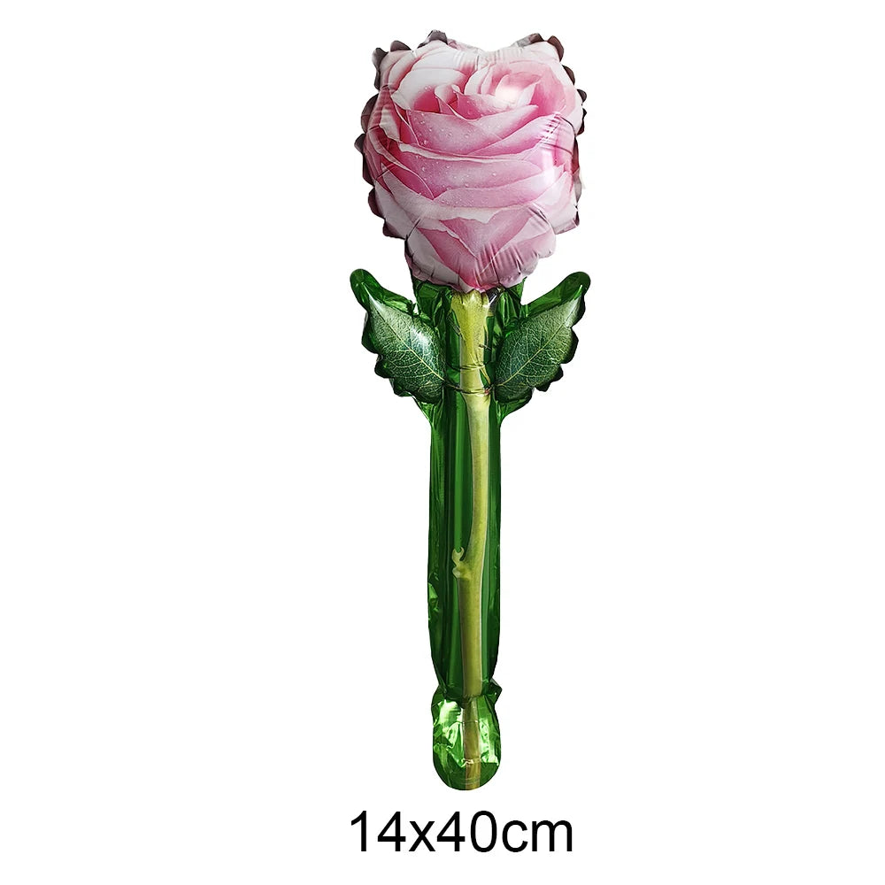 Pattern Pink Rose Handheld Party Balloon 