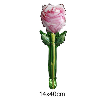 Pattern Pink Rose Handheld Party Balloon 