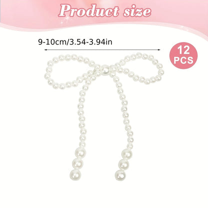 Pearl Effect Bows Decoration Measurements