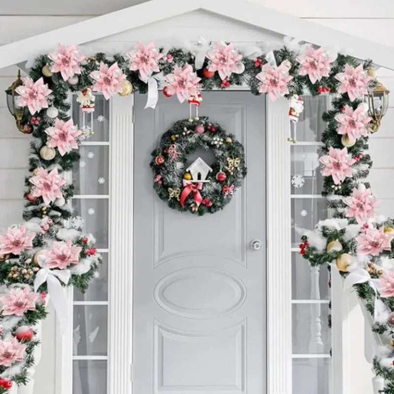 Pink Christmas Tree Decoration garland wreath