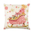 Pink santa sleigh pillow case cushion cover case