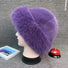 Purple Faux fur womens Hat