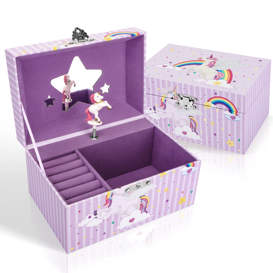 Purple unicorn Music Box gift for girls this Christmas