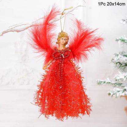 Red Christmas Angel Fairy Christmas Tree Decoration