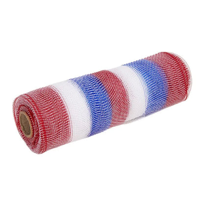 Red White Blue Deco Mesh Christmas DIY Wreath Making