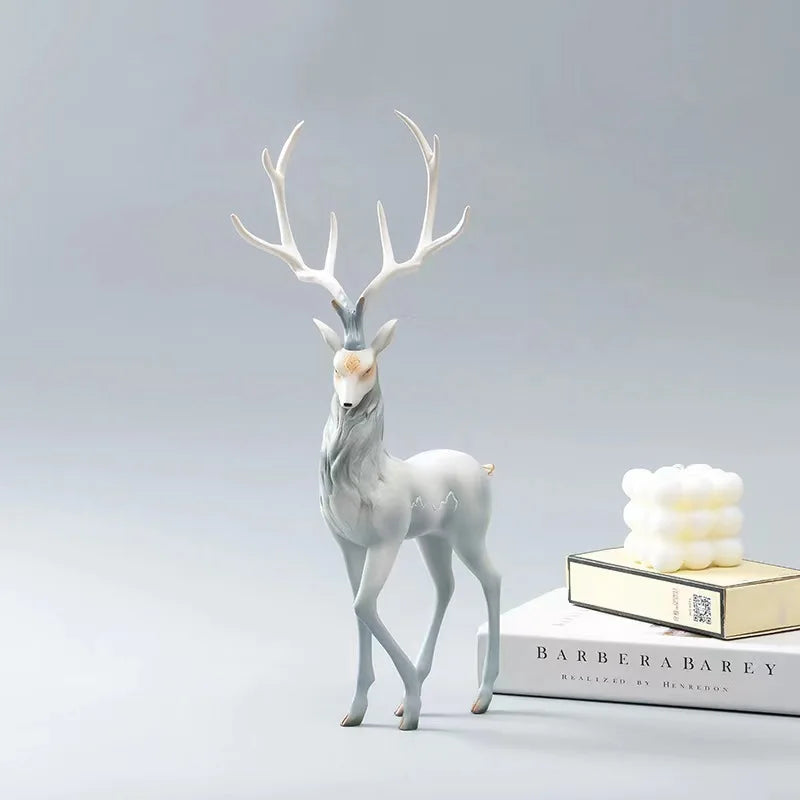 Reindeer ornament for fireplace, tree, living room