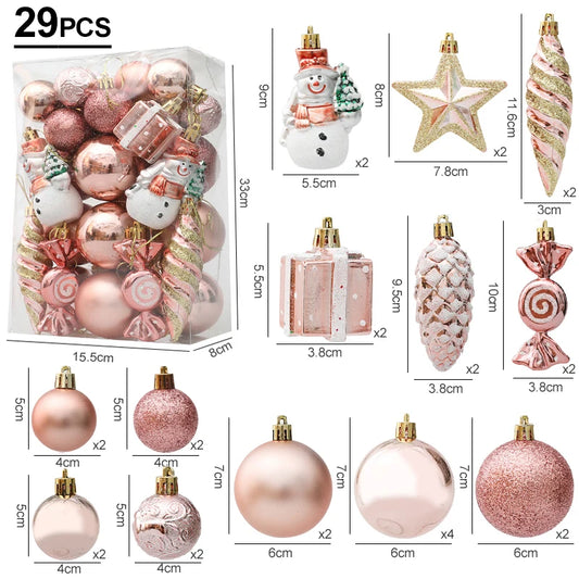 Rose Gold Christmas Tree Decorations