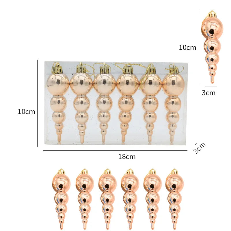 Rose Gold Tree Drop Pendants Measurements