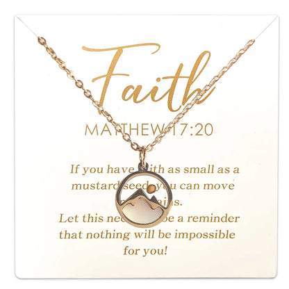 Rose gold colour faith necklace gift for her