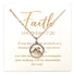 Rose gold colour faith necklace gift for her
