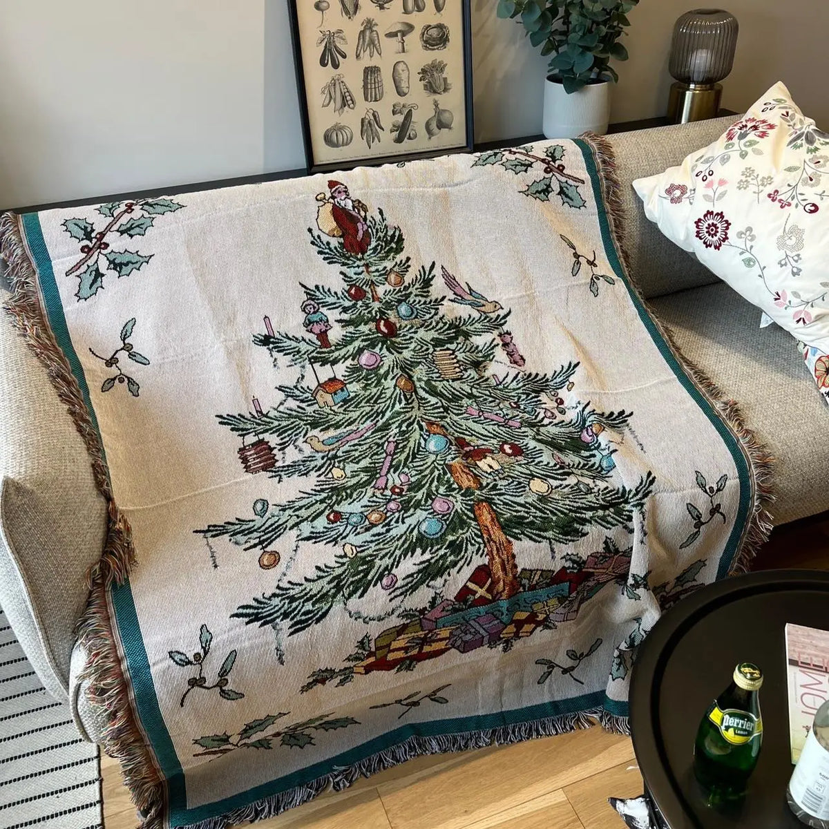 Vintage Style Christmas Throw Blankets