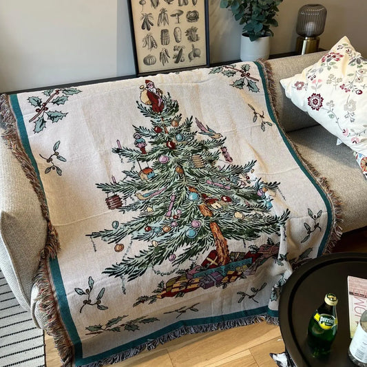Vintage Style Christmas Throw Blankets