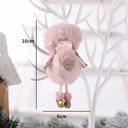 Christmas Angel Girl Plush Doll Oranments Xmas