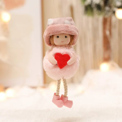 Christmas Angel Girl Plush Doll Oranments Xmas