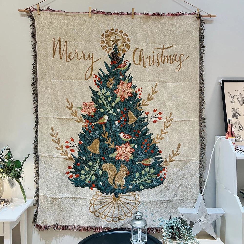 Vintage Style Christmas Throw Blankets