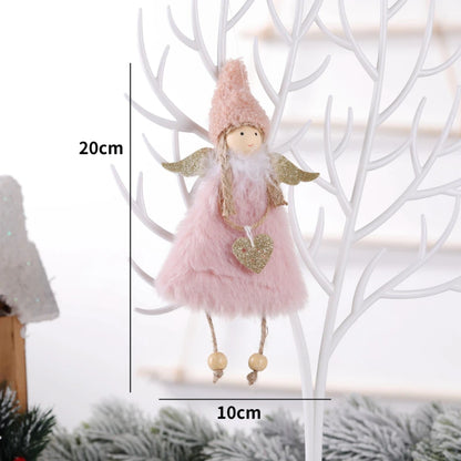 Christmas Angel Girl Plush Doll Oranments Xmas