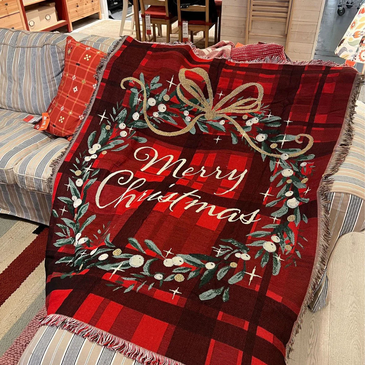 Vintage Style Christmas Throw Blankets
