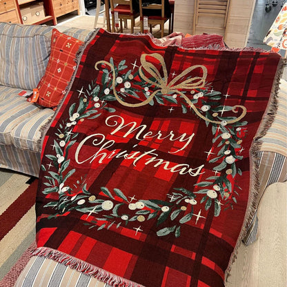Vintage Style Christmas Throw Blankets