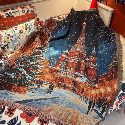 Vintage Style Christmas Throw Blankets