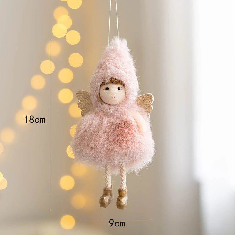 Christmas Angel Girl Plush Doll Oranments Xmas