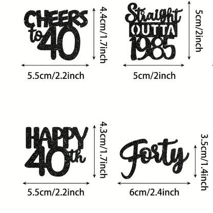 Cupcake sizing 40th toppers