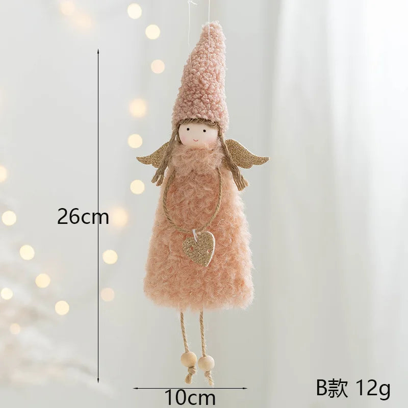 Christmas Angel Girl Plush Doll Oranments Xmas