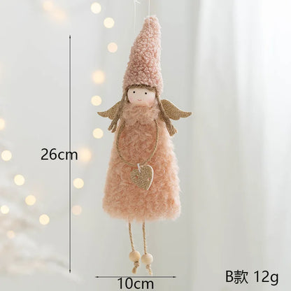 Christmas Angel Girl Plush Doll Oranments Xmas