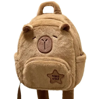 Kawaii Capybara Plush Backpack