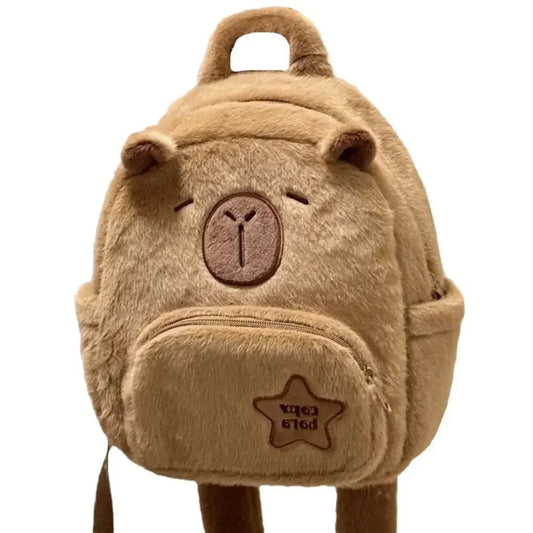 Kawaii Capybara Plush Backpack