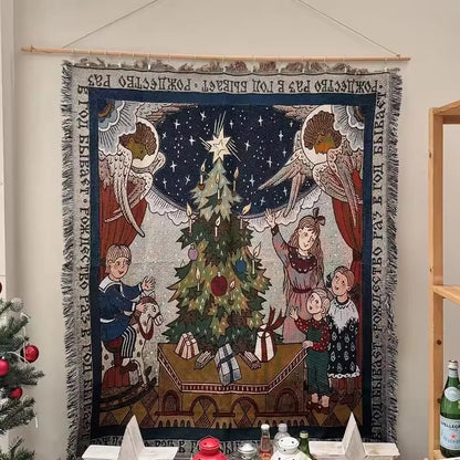 Vintage Style Christmas Throw Blankets