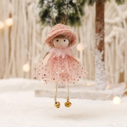 Christmas Angel Girl Plush Doll Oranments Xmas