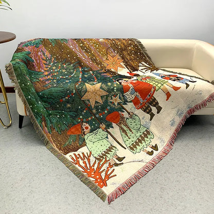 Vintage Style Christmas Throw Blankets