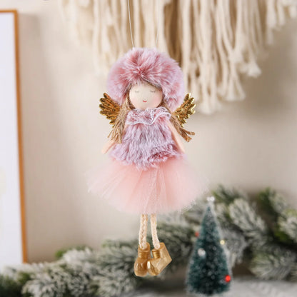 Christmas Angel Girl Plush Doll Oranments Xmas