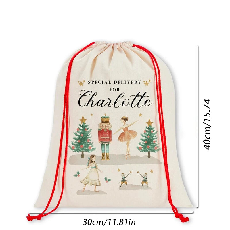 Nutcracker Ballerina Reindeer Gift Bag for Kids
